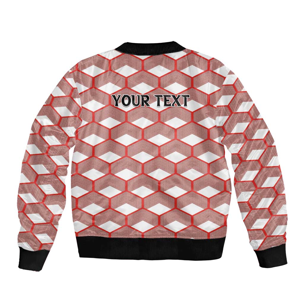 Personalized Kenya Athletics Bomber Jacket White Jersey - African Pride