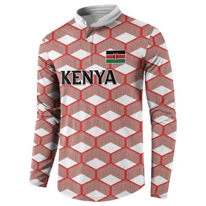Personalized Kenya Athletics White Jersey Button Sweatshirt