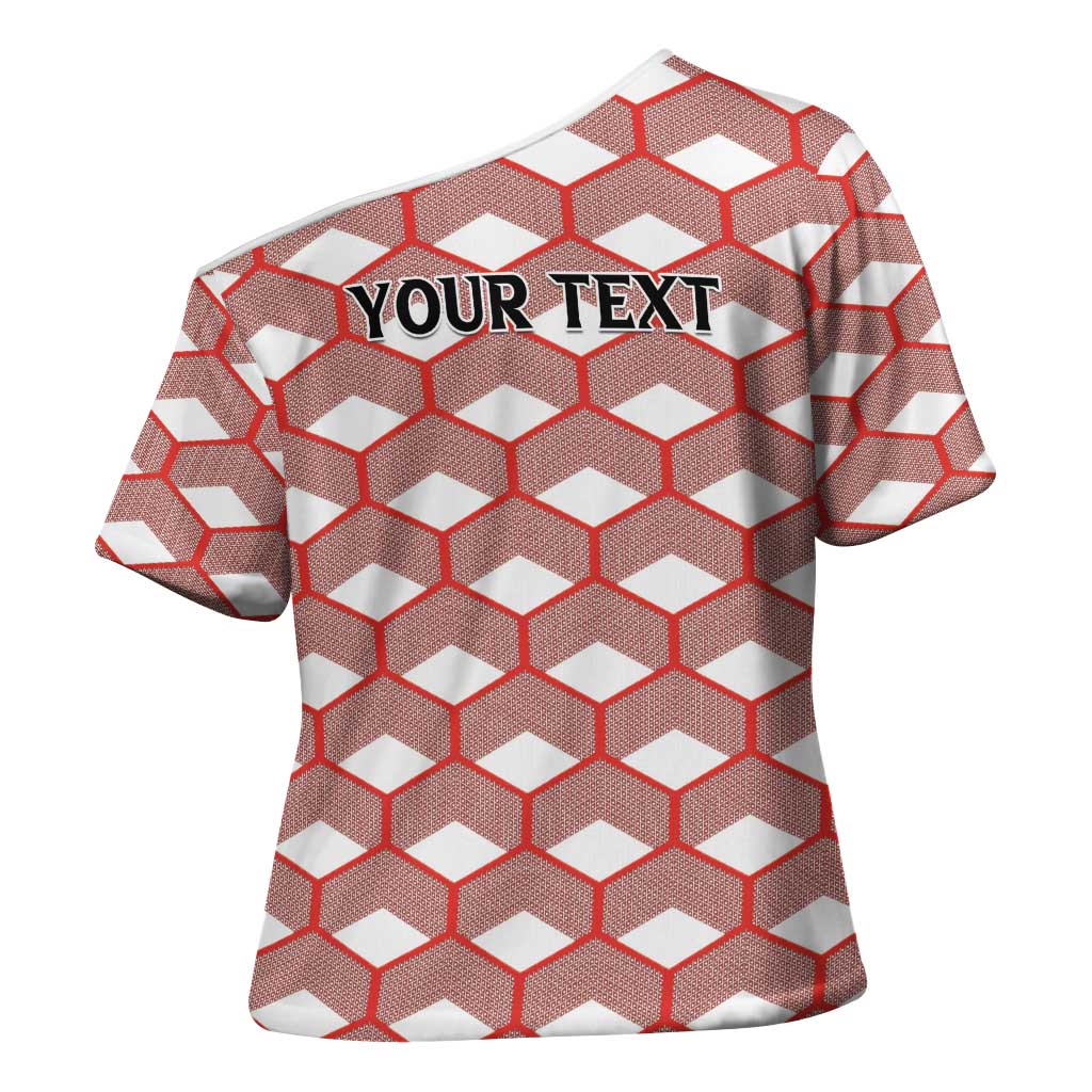 Personalized Kenya Athletics White Jersey Cross Shoulder Shirt