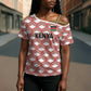 Personalized Kenya Athletics White Jersey Cross Shoulder Shirt