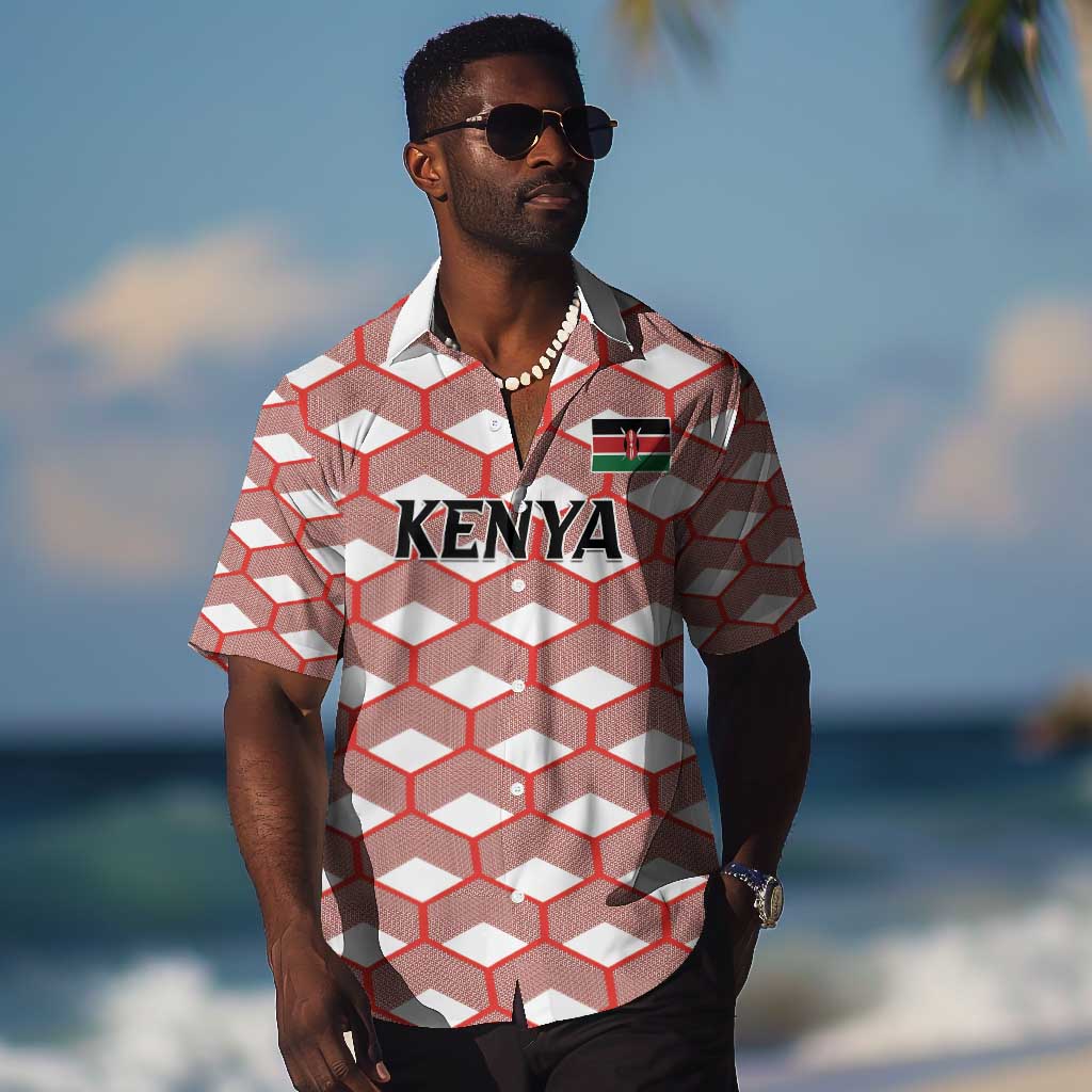 Personalized Kenya Athletics Hawaiian Shirt White Jersey - African Pride