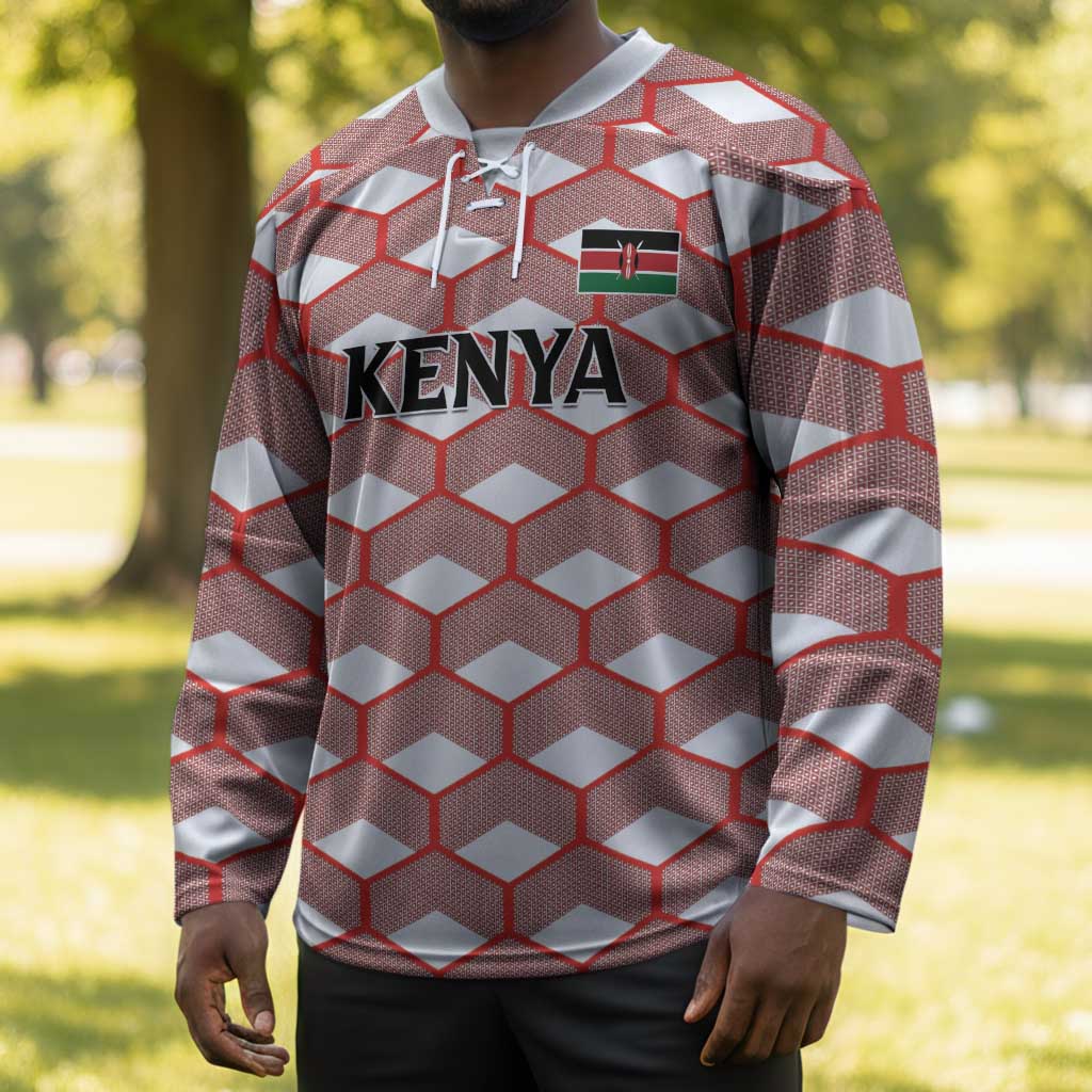 Personalized Kenya Athletics White Jersey Hockey Jersey