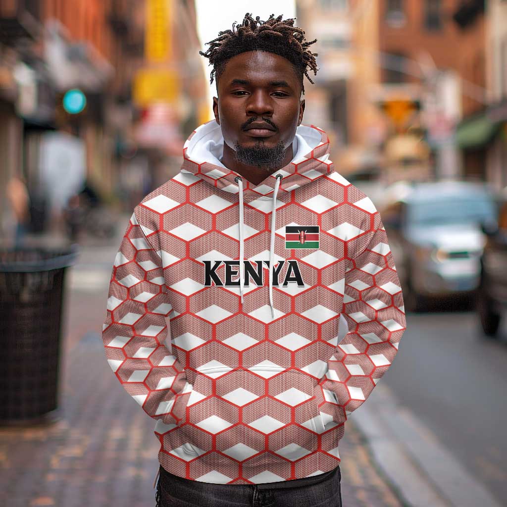Personalized Kenya Athletics Hoodie White Jersey - African Pride