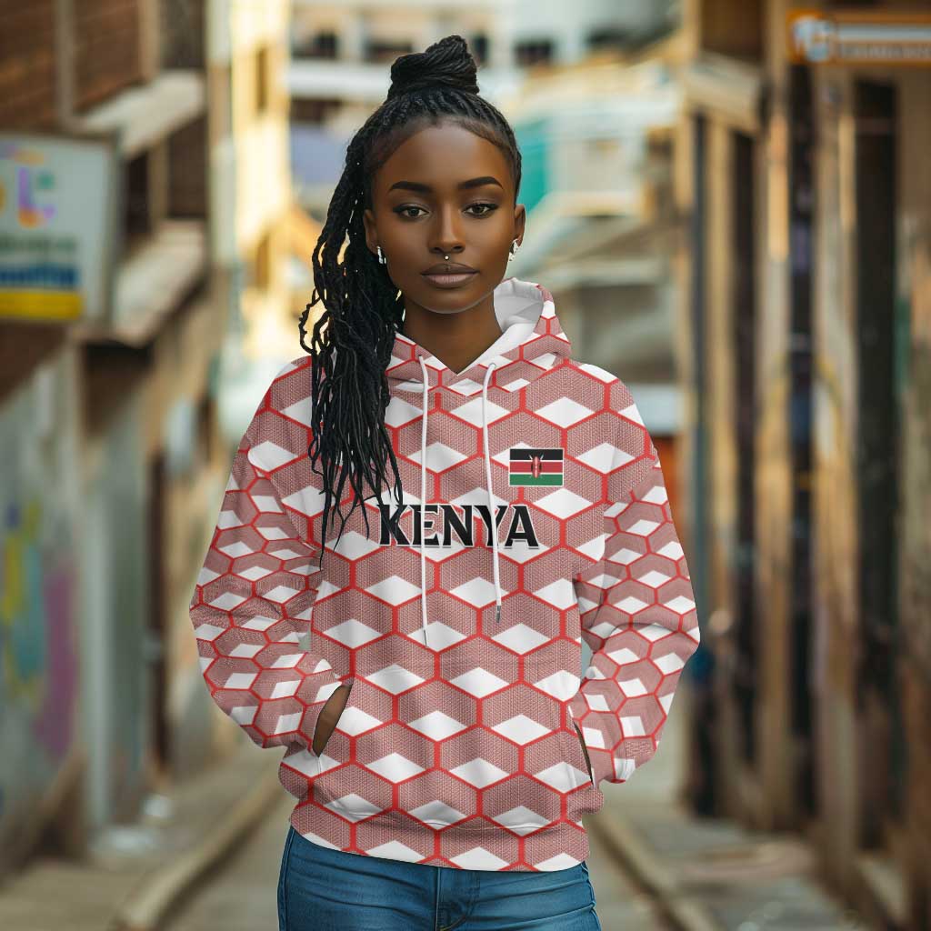 Personalized Kenya Athletics Hoodie White Jersey - African Pride