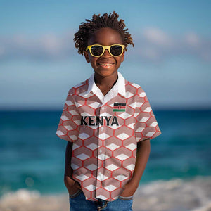 Personalized Kenya Athletics Kid Hawaiian Shirt White Jersey - African Pride