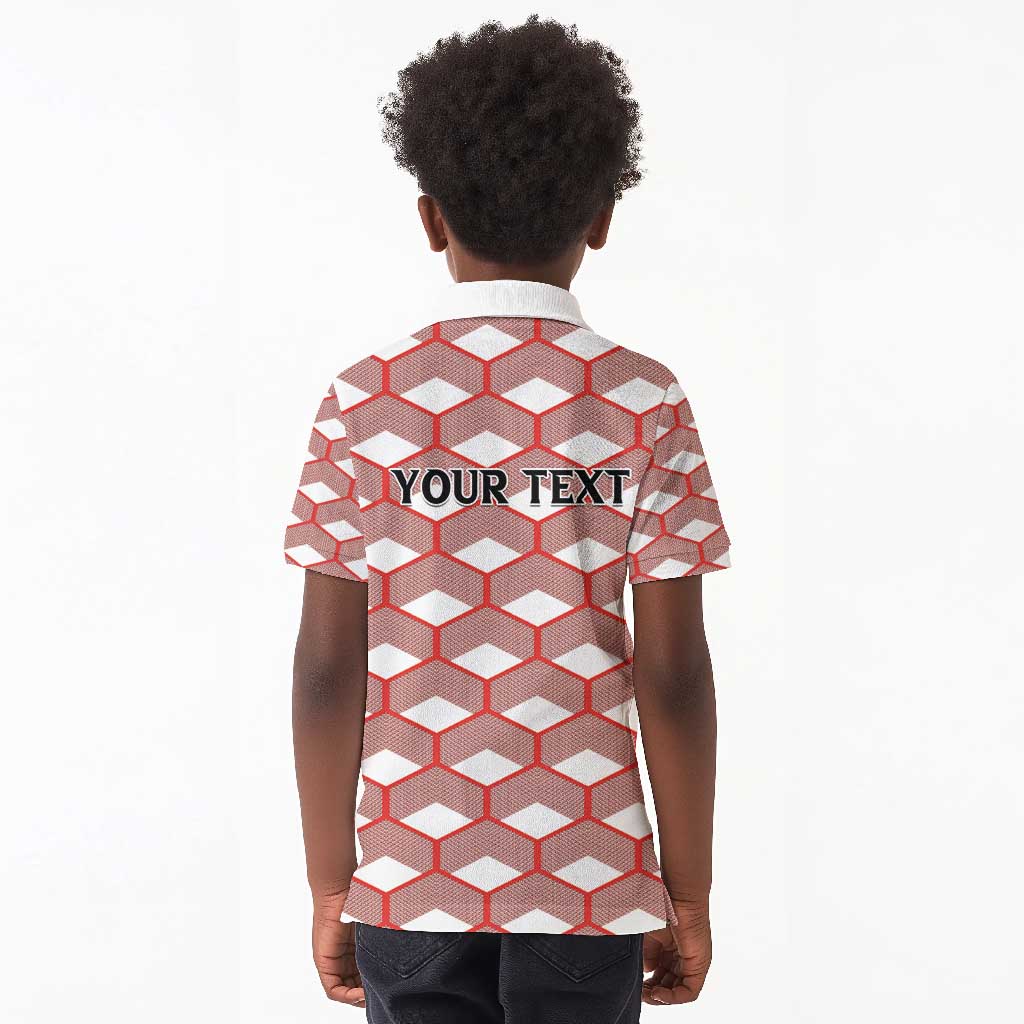 Personalized Kenya Athletics Kid Polo Shirt White Jersey - African Pride