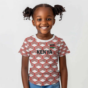 Personalized Kenya Athletics Kid T shirt White Jersey - African Pride