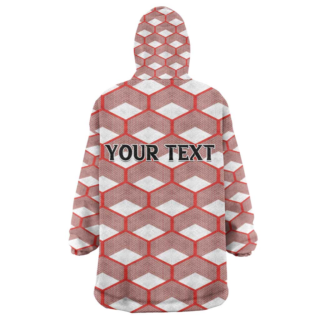Personalized Kenya Athletics Kid Wearable Blanket Hoodie White Jersey - African Pride