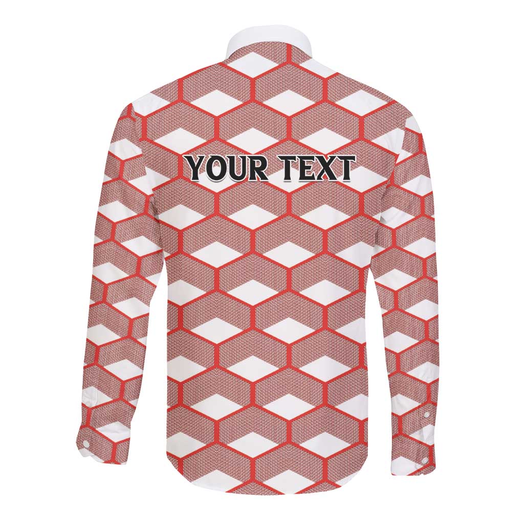 Personalized Kenya Athletics Long Sleeve Button Shirt White Jersey - African Pride