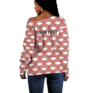 Personalized Kenya Athletics Off Shoulder Sweater White Jersey - African Pride