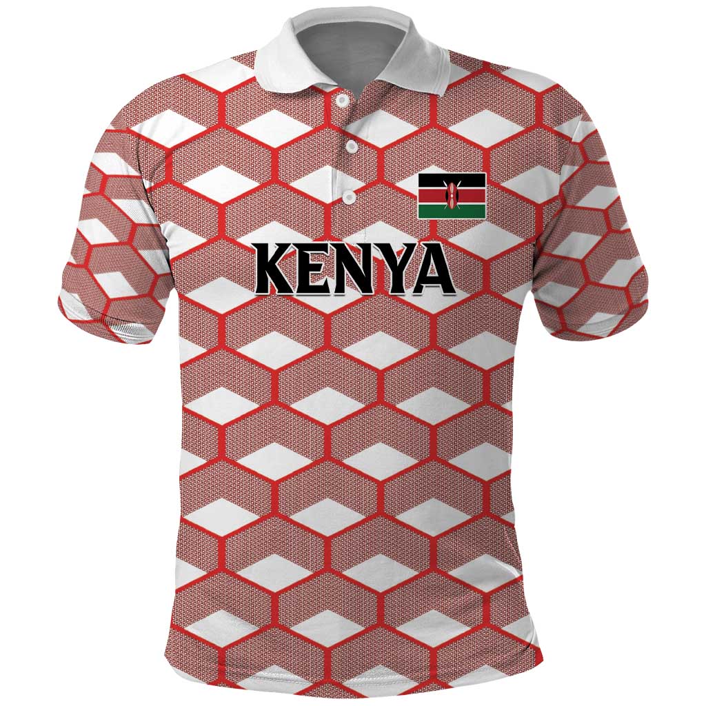 Personalized Kenya Athletics Polo Shirt White Jersey - African Pride