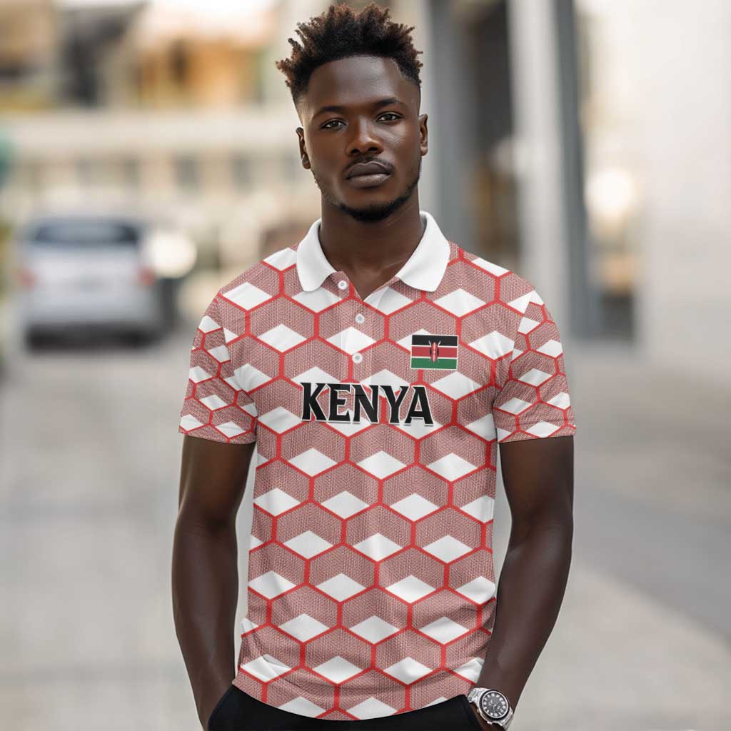 Personalized Kenya Athletics Polo Shirt White Jersey - African Pride