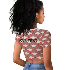 Personalized Kenya Athletics Raglan Cropped T shirt White Jersey - African Pride
