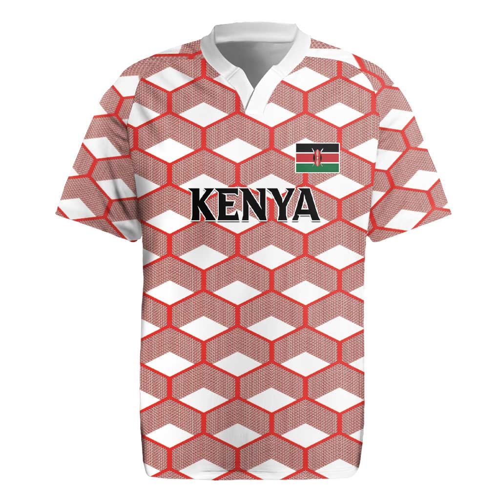 Personalized Kenya Athletics Rugby Jersey White Jersey - African Pride