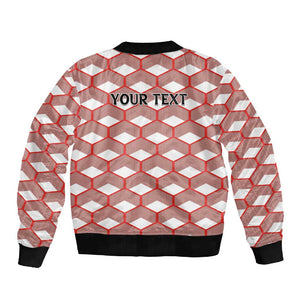 Personalized Kenya Athletics Sleeve Zip Bomber Jacket White Jersey - African Pride