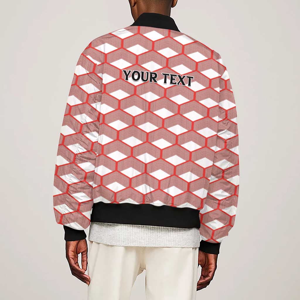 Personalized Kenya Athletics Sleeve Zip Bomber Jacket White Jersey - African Pride