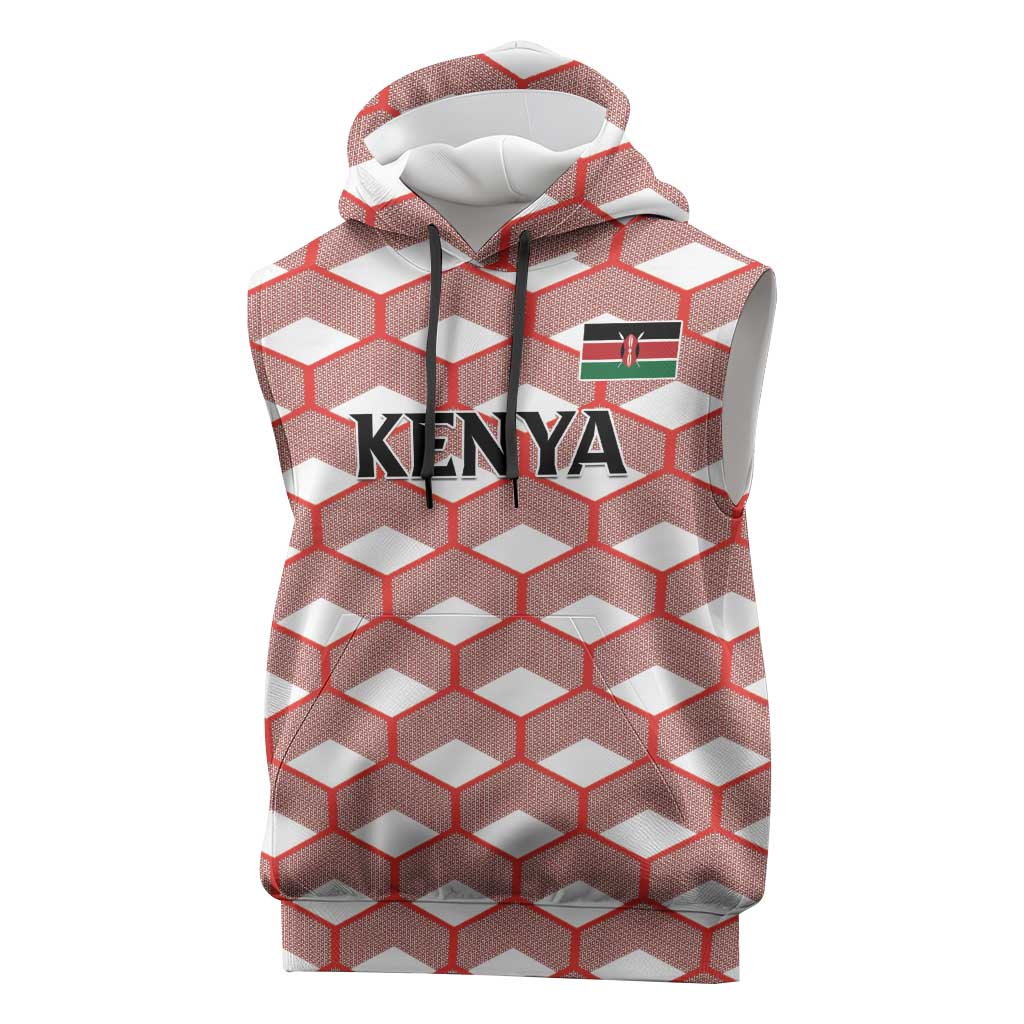 Personalized Kenya Athletics Sleeveless Hoodie White Jersey - African Pride