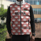Personalized Kenya Athletics White Jersey Sleeveless Puffer Jacket