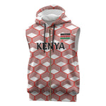 Personalized Kenya Athletics Sleeveless Zip Hoodie White Jersey - African Pride