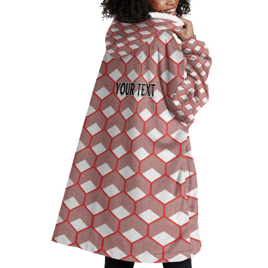 Personalized Kenya Athletics Wearable Blanket Hoodie White Jersey - African Pride