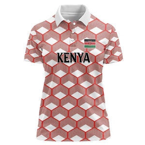 Personalized Kenya Athletics Women Polo Shirt White Jersey - African Pride