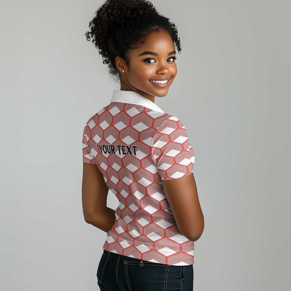 Personalized Kenya Athletics Women Polo Shirt White Jersey - African Pride