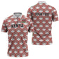 Personalized Kenya Athletics White Jersey Zipper Polo Shirt
