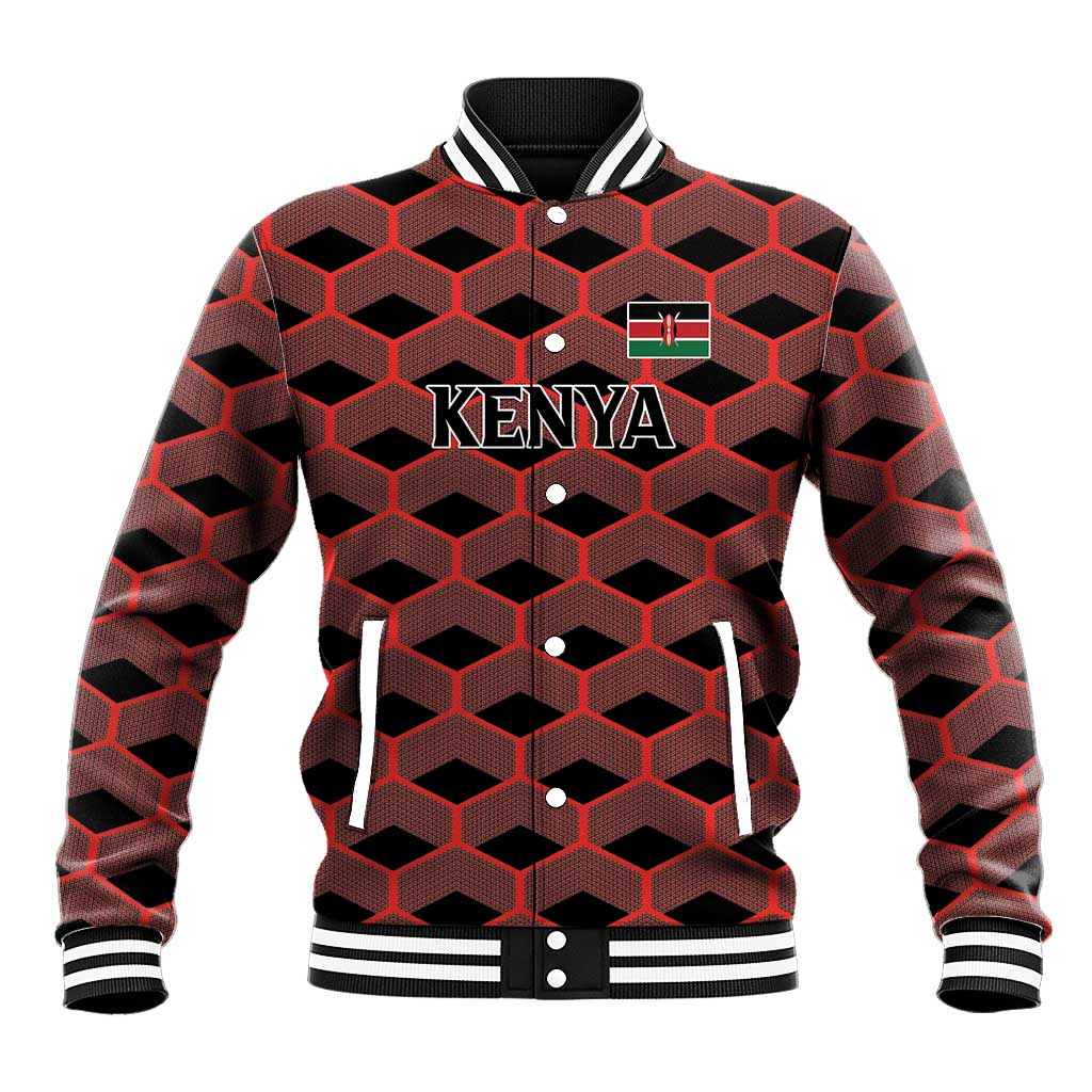Personalized Kenya Athletics Baseball Jacket Black Jersey - African Pride