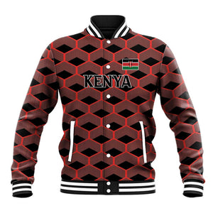 Personalized Kenya Athletics Baseball Jacket Black Jersey - African Pride