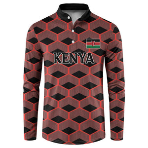 Personalized Kenya Athletics Black Jersey Button Sweatshirt