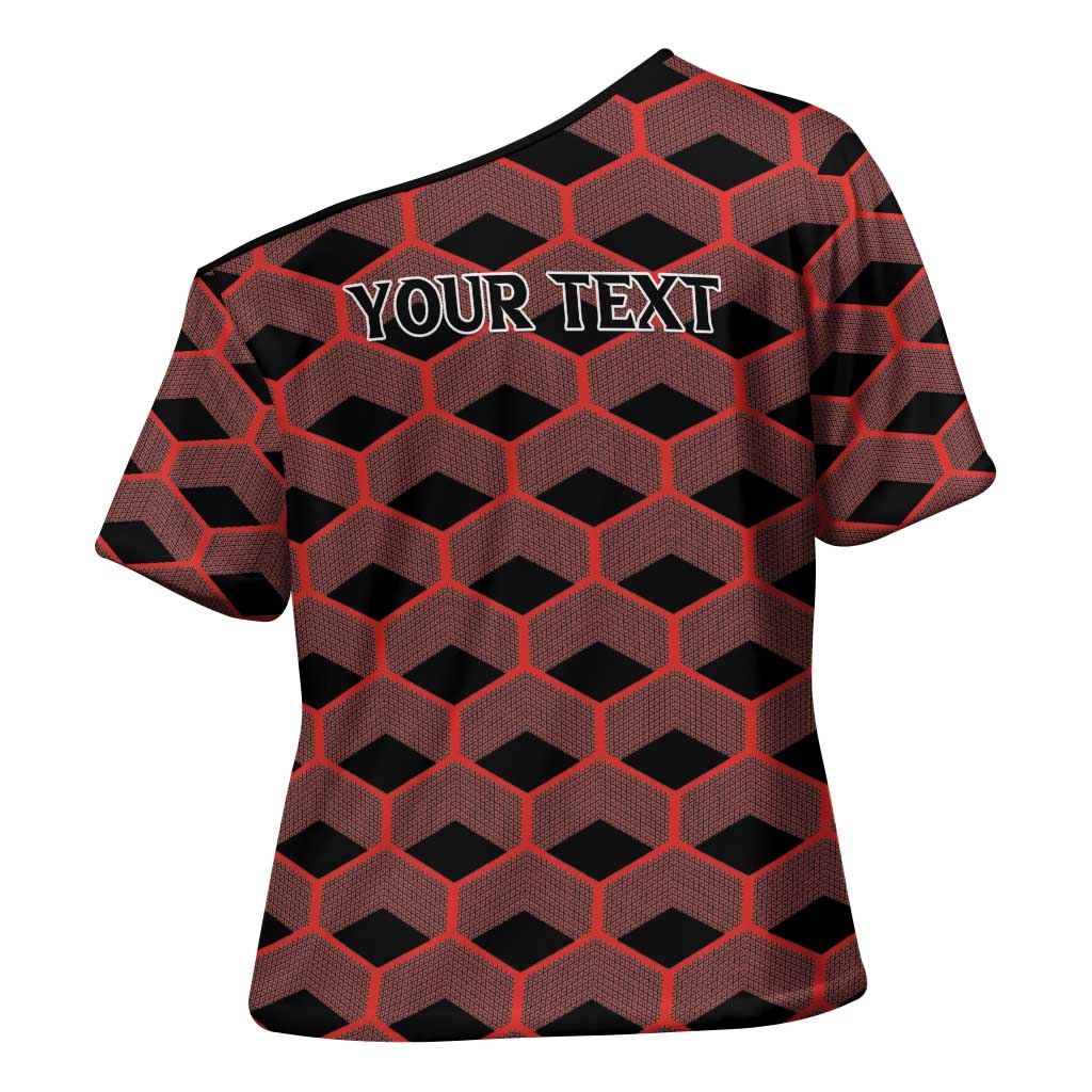 Personalized Kenya Athletics Black Jersey Cross Shoulder Shirt