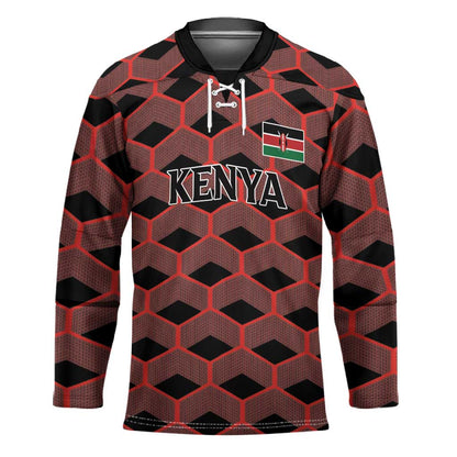 Personalized Kenya Athletics Black Jersey Hockey Jersey