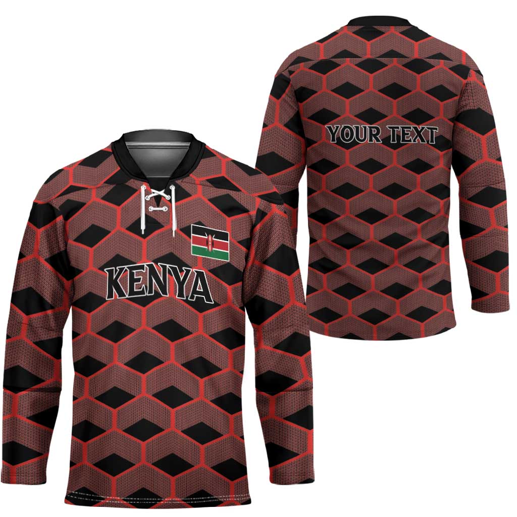 Personalized Kenya Athletics Black Jersey Hockey Jersey
