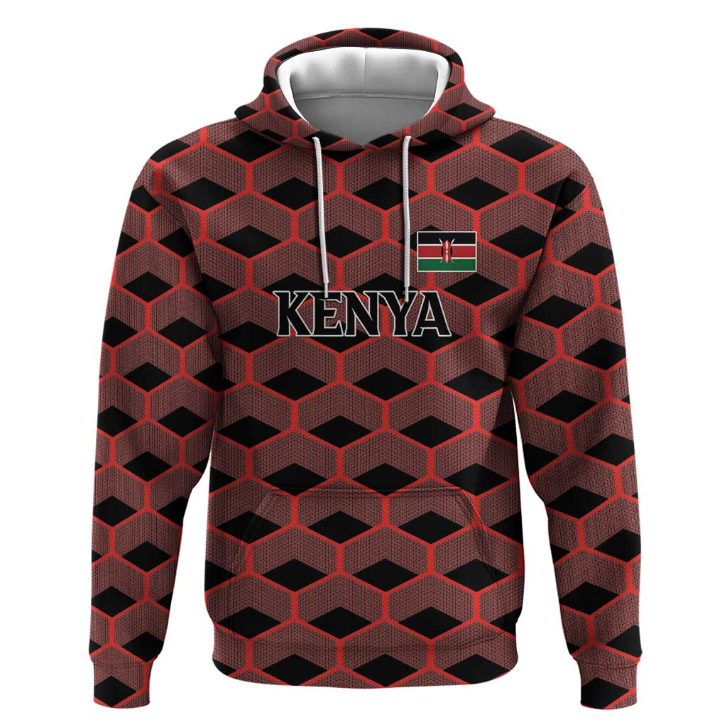 Personalized Kenya Athletics Hoodie Black Jersey - African Pride
