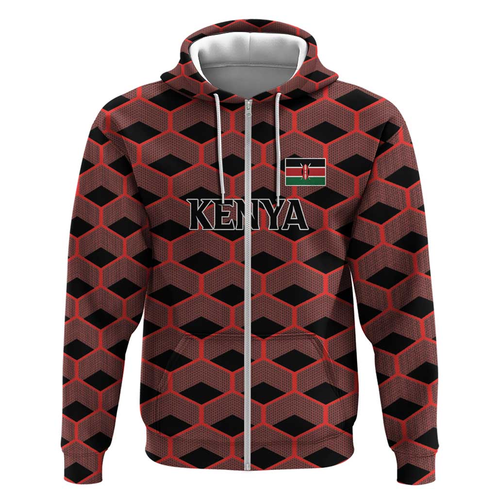 Personalized Kenya Athletics Hoodie Black Jersey - African Pride