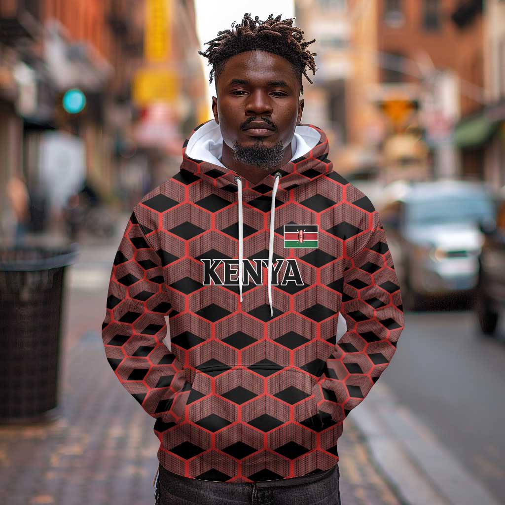 Personalized Kenya Athletics Hoodie Black Jersey - African Pride