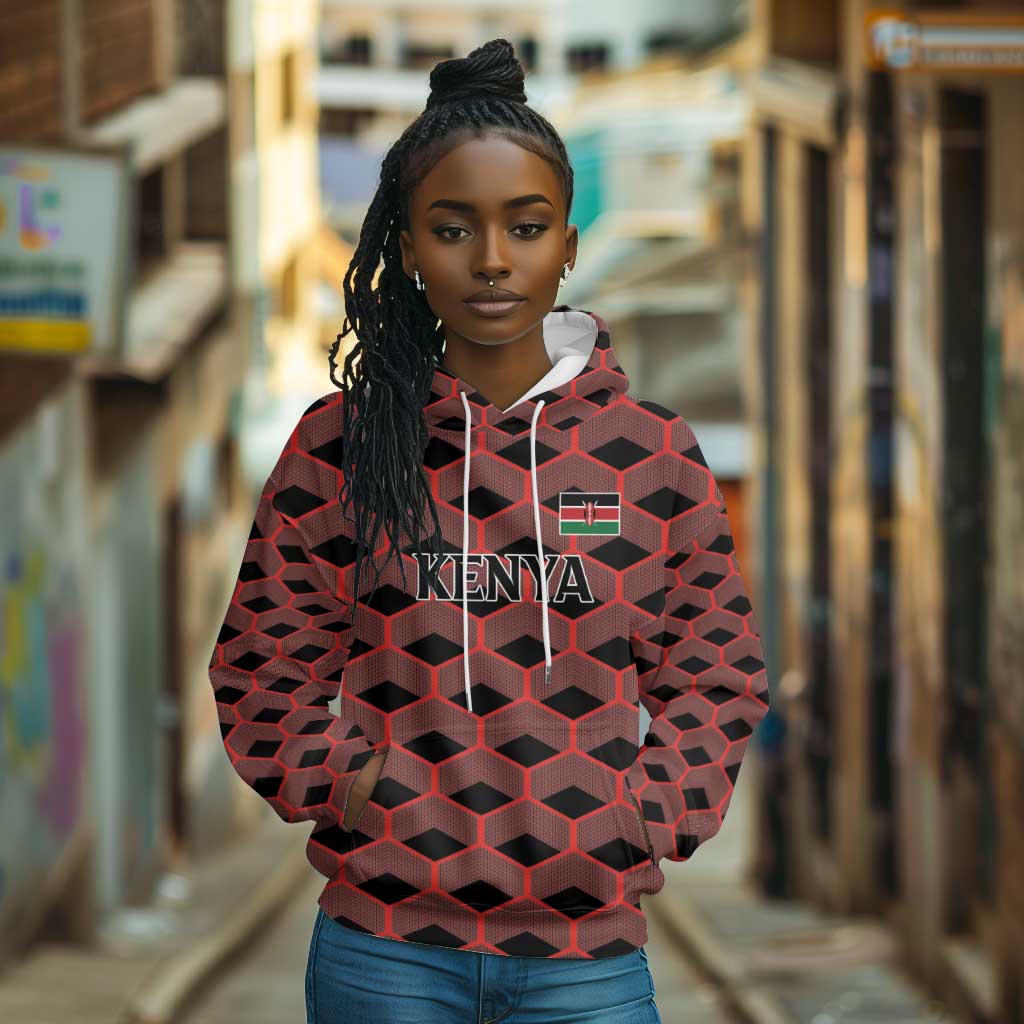 Personalized Kenya Athletics Hoodie Black Jersey - African Pride