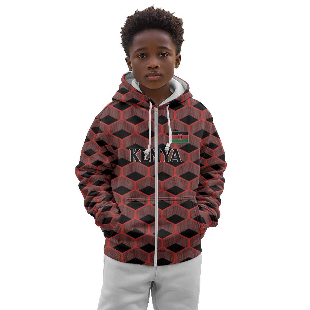 Personalized Kenya Athletics Kid Hoodie Black Jersey - African Pride