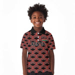 Personalized Kenya Athletics Kid Polo Shirt Black Jersey - African Pride