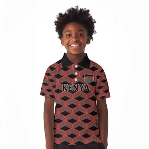 Personalized Kenya Athletics Kid Polo Shirt Black Jersey - African Pride