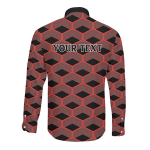 Personalized Kenya Athletics Long Sleeve Button Shirt Black Jersey - African Pride