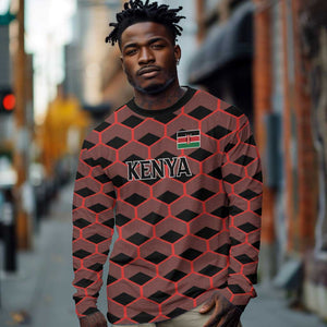 Personalized Kenya Athletics Long Sleeve Shirt Black Jersey - African Pride
