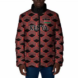 Personalized Kenya Athletics Black Jersey Padded Jacket