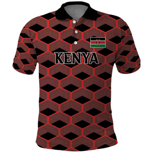 Personalized Kenya Athletics Polo Shirt Black Jersey - African Pride