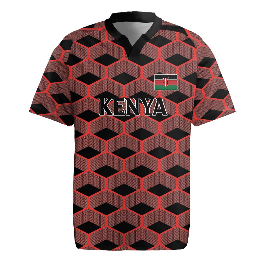 Personalized Kenya Athletics Rugby Jersey Black Jersey - African Pride