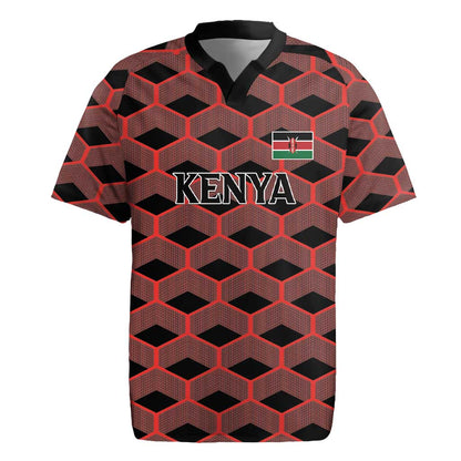 Personalized Kenya Athletics Rugby Jersey Black Jersey - African Pride