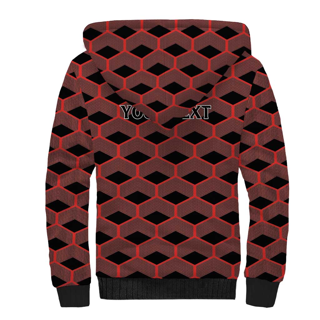 Personalized Kenya Athletics Sherpa Hoodie Black Jersey - African Pride