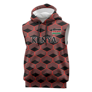 Personalized Kenya Athletics Sleeveless Hoodie Black Jersey - African Pride