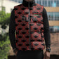 Personalized Kenya Athletics Black Jersey Sleeveless Puffer Jacket