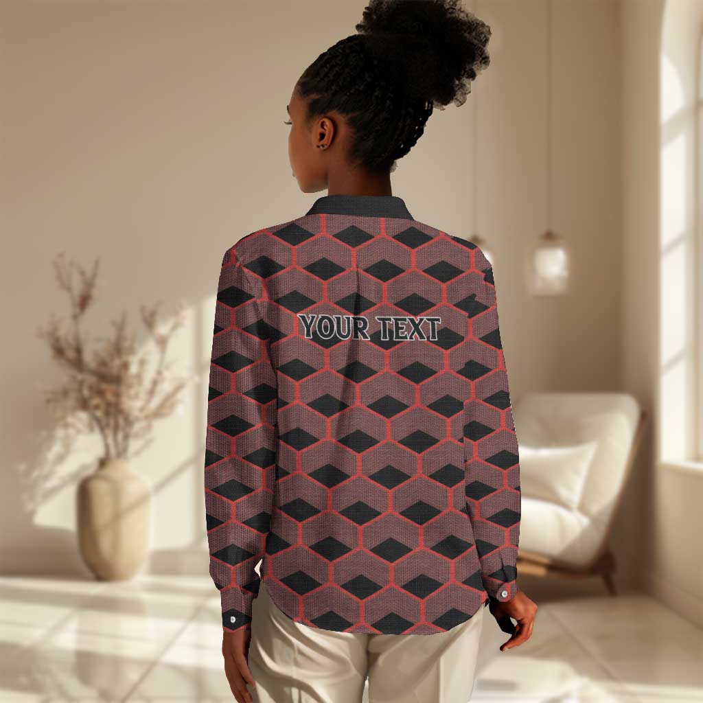 Personalized Kenya Athletics Women Casual Shirt Black Jersey - African Pride
